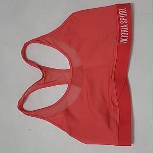 Victoria Sport Coral The Player Racerback Sports Bra size Large